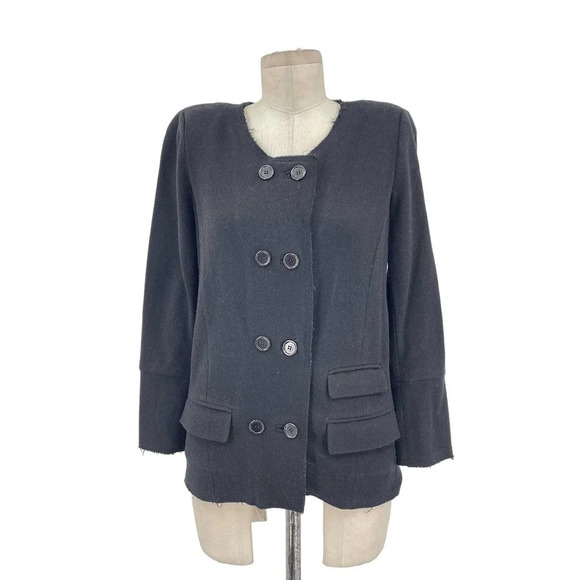 Isabel Marant Etoile Black Virgin Wool Double Breasted Sweater Size‎ 2 US 6 - Picture 1 of 9